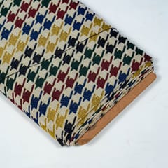 Multi Colour Poly Cotton Jacquard Fabric