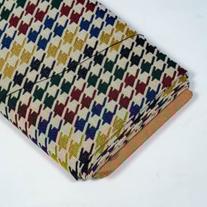 Multi Colour Poly Cotton Jacquard Fabric