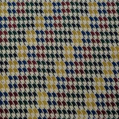 Multi Colour Poly Cotton Jacquard Fabric