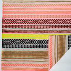 Multi Colour Poly Cotton Jacquard Fabric
