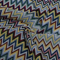 Multi Colour Poly Cotton Jacquard Fabric