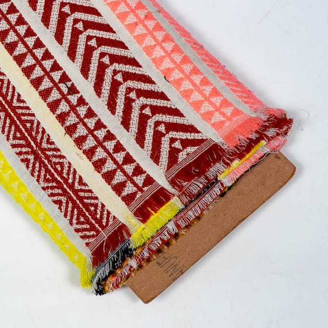 Multi Colour Poly Cotton Jacquard Fabric