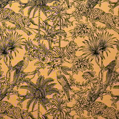Yellow Colour Poly Cotton Jacquard Fabric