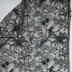 Black Colour Poly Cotton Jacquard Fabric