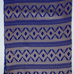 Blue Colour Cotton Acralic Lurex Jacquard Fabric