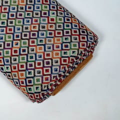 Multi Colour Poly Cotton Jacquard Fabric