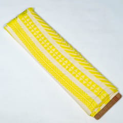 Yellow Colour Cotton Acralic Jacquard Fabric