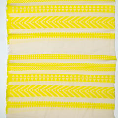 Yellow Colour Cotton Acralic Jacquard Fabric