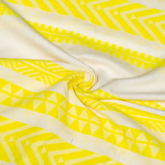 Yellow Colour Cotton Acralic Jacquard Fabric