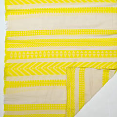 Yellow Colour Cotton Acralic Jacquard Fabric