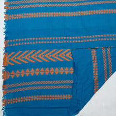 Blue Colour Cotton Acralic Jacquard Fabric