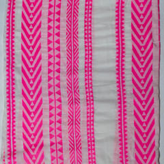 Pink Colour Cotton Jacquard Fabric