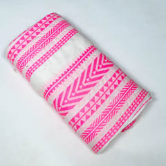 Pink Colour Cotton Jacquard Fabric
