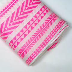 Pink Colour Cotton Jacquard Fabric