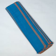 Blue Colour Cotton Acralic Jacquard Fabric