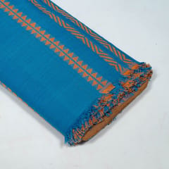 Blue Colour Cotton Acralic Jacquard Fabric