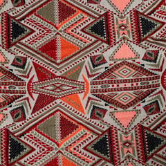 Multi Colour Cotton Acralic Jacquard Fabric
