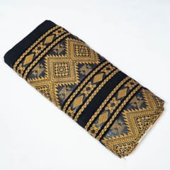Black Colour Cotton Jacquard Fabric