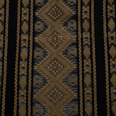 Black Colour Cotton Jacquard Fabric