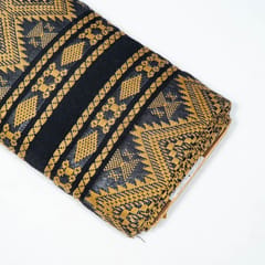Black Colour Cotton Jacquard Fabric
