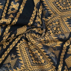 Black Colour Cotton Jacquard Fabric