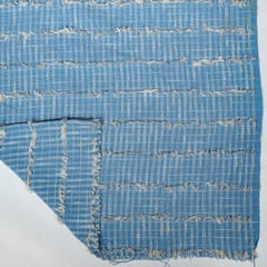 Blue Colour Cotton Jacquard Fabric