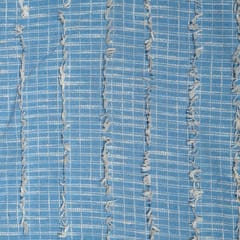 Blue Colour Cotton Jacquard Fabric