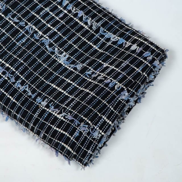 Black Colour Cotton Jacquard Fabric