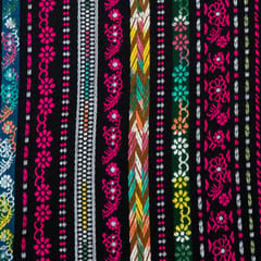 Black Colour Cotton Jacquard Fabric
