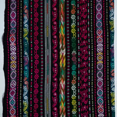 Black Colour Cotton Jacquard Fabric