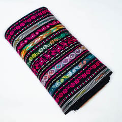 Black Colour Cotton Jacquard Fabric