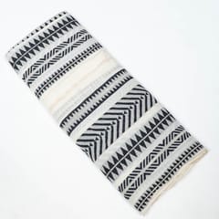 Black and White Colour Cotton Jacquard Fabric