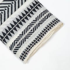Black and White Colour Cotton Jacquard Fabric