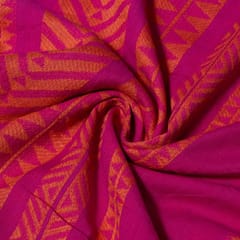 Pink Colour Cotton Jacquard Fabric