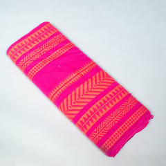 Pink Colour Cotton Jacquard Fabric