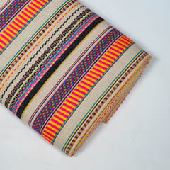 Multi Colour Cotton Jacquard Fabric