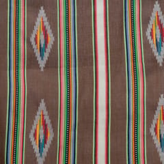 Brown Colour Cotton Acralic Jacquard Fabric
