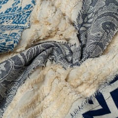 White Colour Cotton Jacquard Fabric
