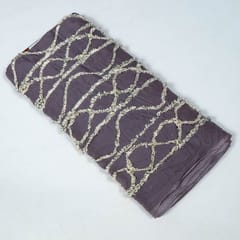 Grey Colour Cotton Jacquard Fabric