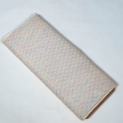 White Colour Cotton Jacquard Fabric