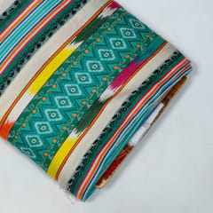 Green Colour Cotton Jacquard Fabric