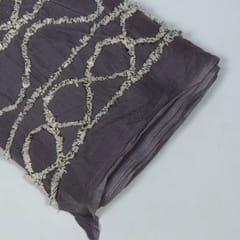 Grey Colour Cotton Jacquard Fabric