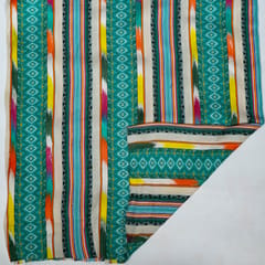Green Colour Cotton Jacquard Fabric
