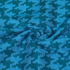 Blue Colour Cotton Jacquard Fabric