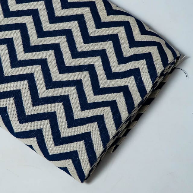 Blue Colour Cotton Jacquard Fabric