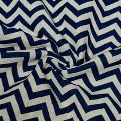 Blue Colour Cotton Jacquard Fabric