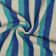 Blue Colour Cotton Jacquard Fabric