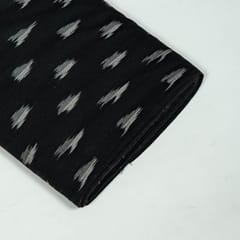 Black Colour Cotton Ikat Fabric