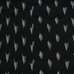 Black Colour Cotton Ikat Fabric