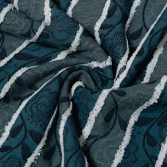 Grey Colour Cotton Jacquard Fabric